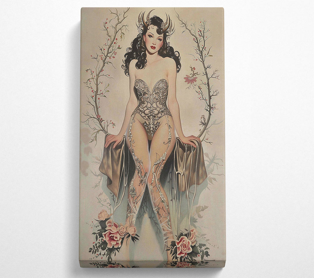  A Canvas Print of Ivory Lace Embrace Canvas Wall Art