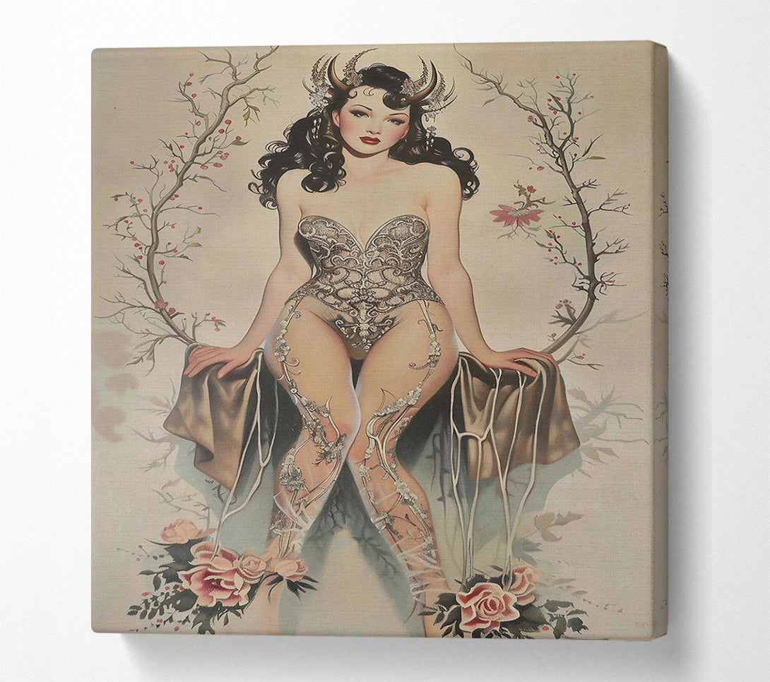  A Canvas Print of Ivory Lace Embrace Canvas Wall Art
