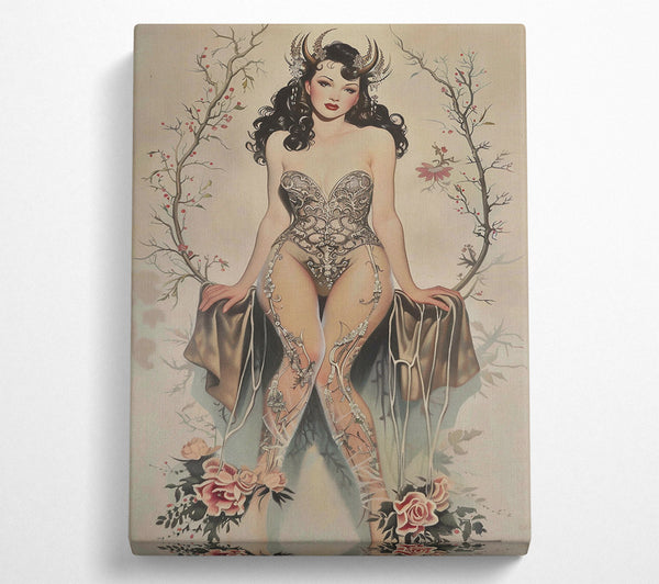  A Canvas Print of Ivory Lace Embrace Canvas Wall Art