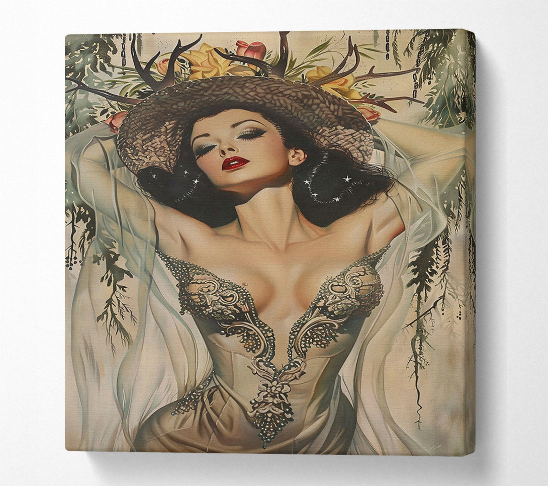 A Canvas Print of Ivory Antler Dream Canvas Wall Art