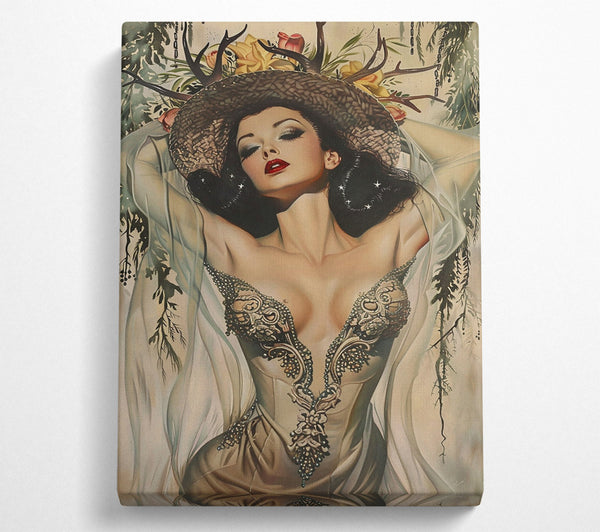  A Canvas Print of Ivory Antler Dream Canvas Wall Art