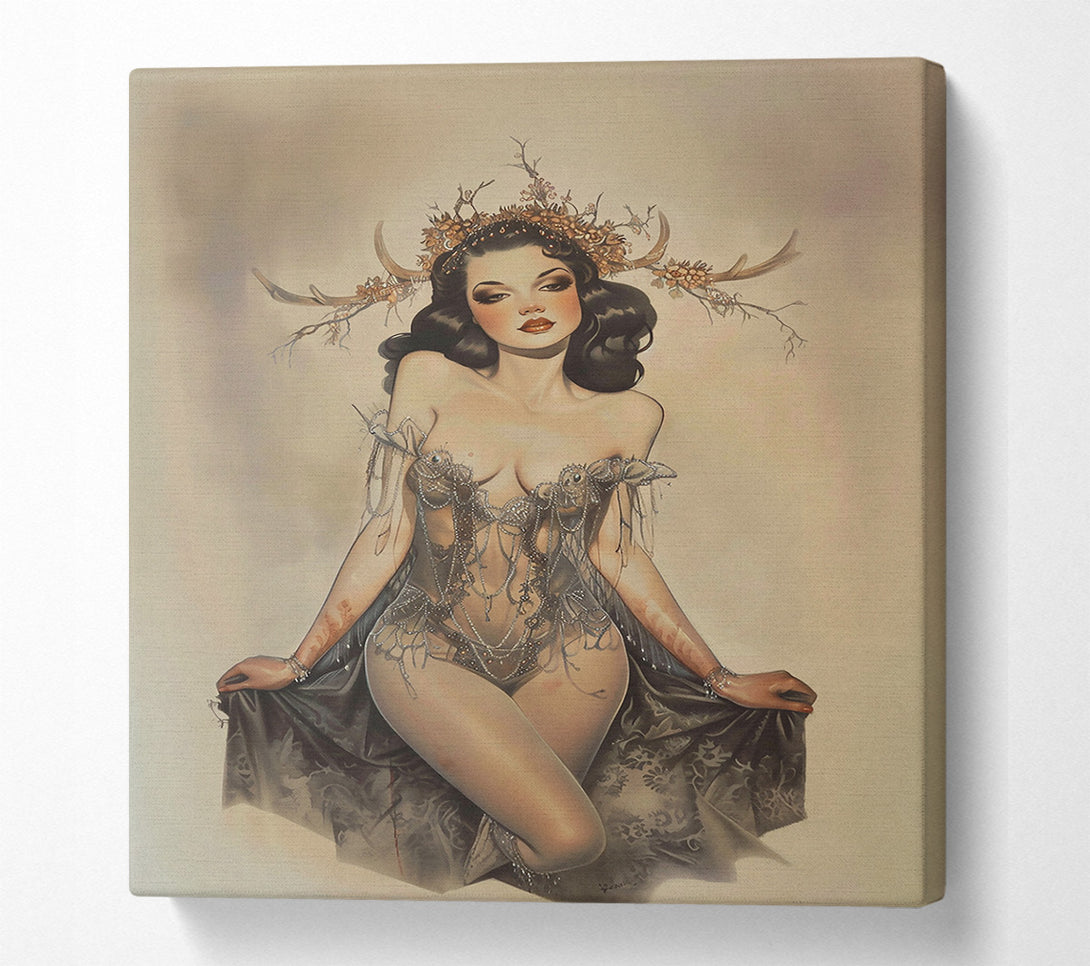  A Canvas Print of Silver & Forest Queen Canvas Print