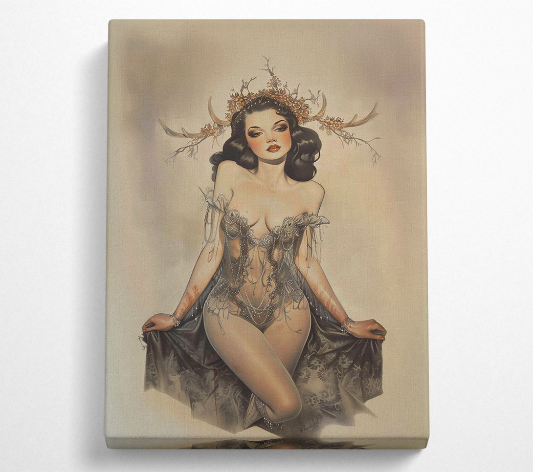  A Canvas Print of Silver & Forest Queen Canvas Print