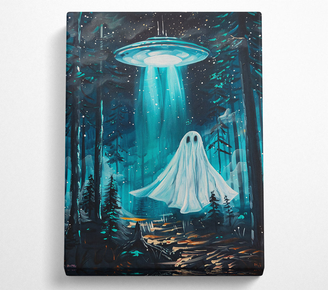  A Canvas Print of Teal Forest Ghost Canvas Wall Art