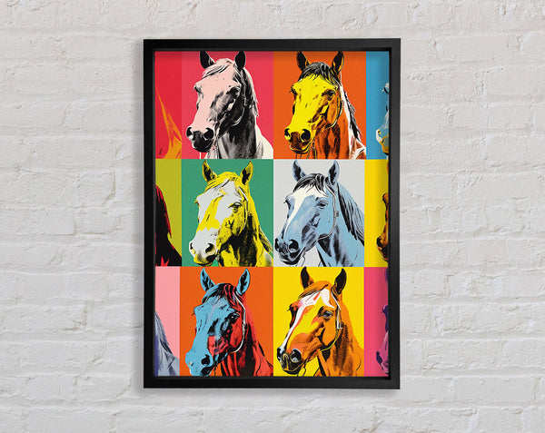 Horse Popart Framed Print