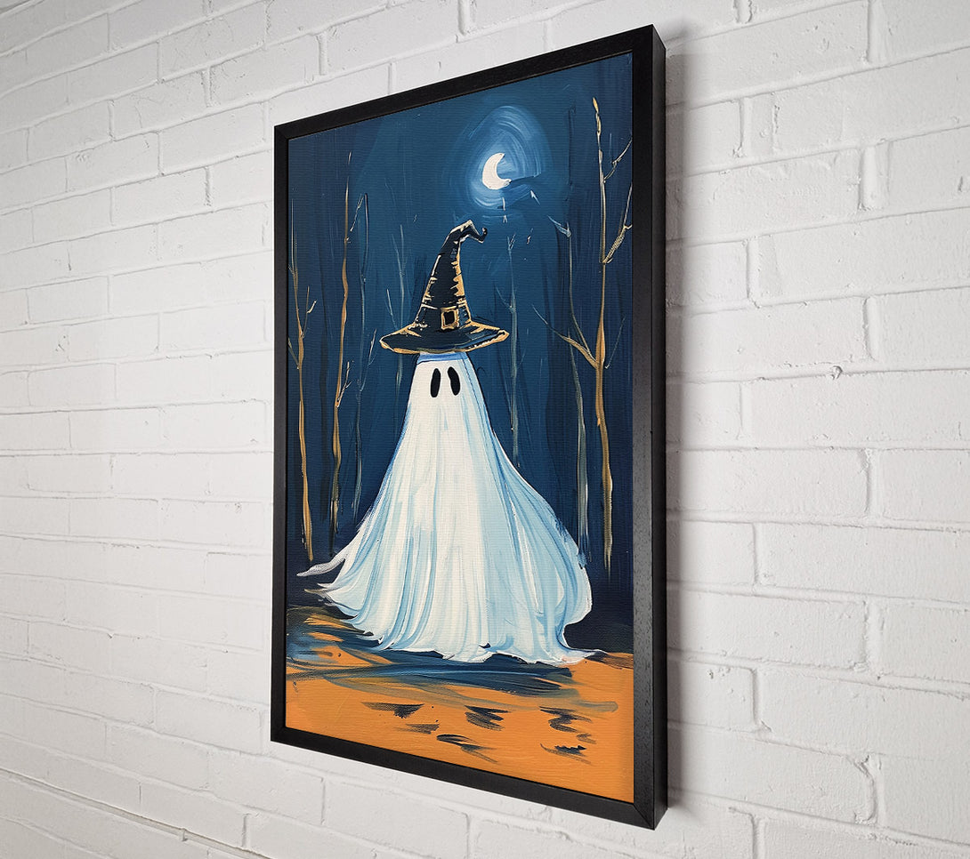  A Canvas Print of Blue Night Witch Ghost Canvas Wall Art