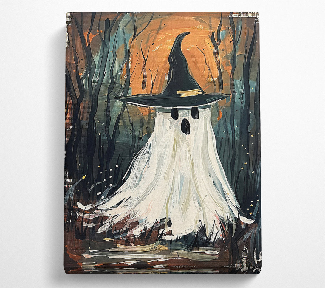  A Canvas Print of White Ghost In The Woods Canvas Print