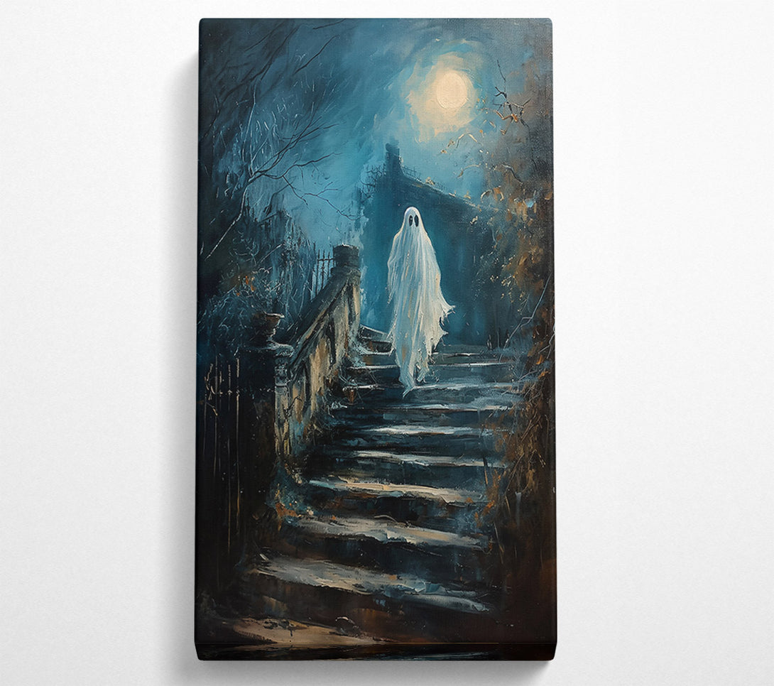  A Canvas Print of Blue Ghostly Steps Canvas Wall Art