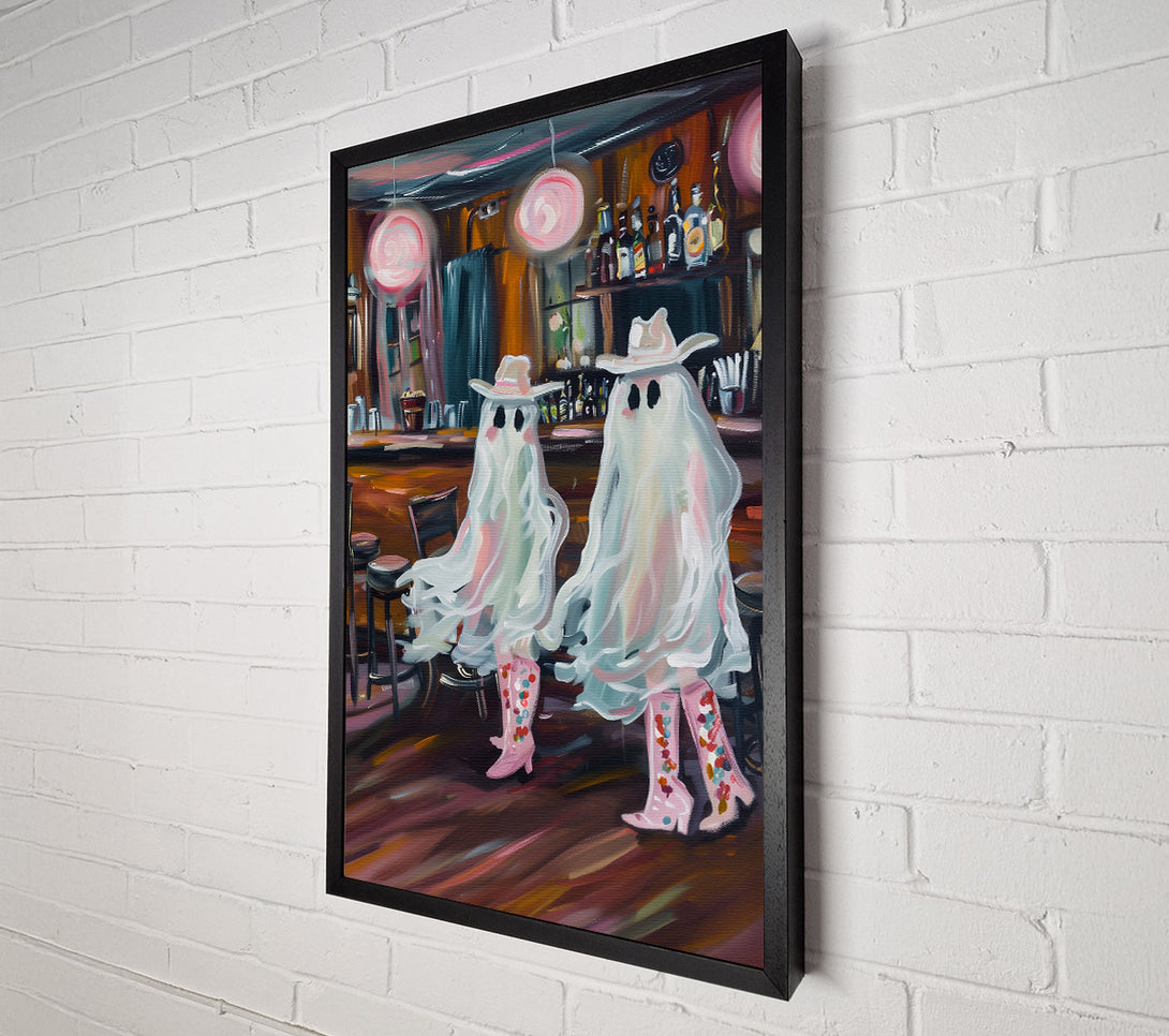  A Canvas Print of Pink Boots At The Bar Canvas Art