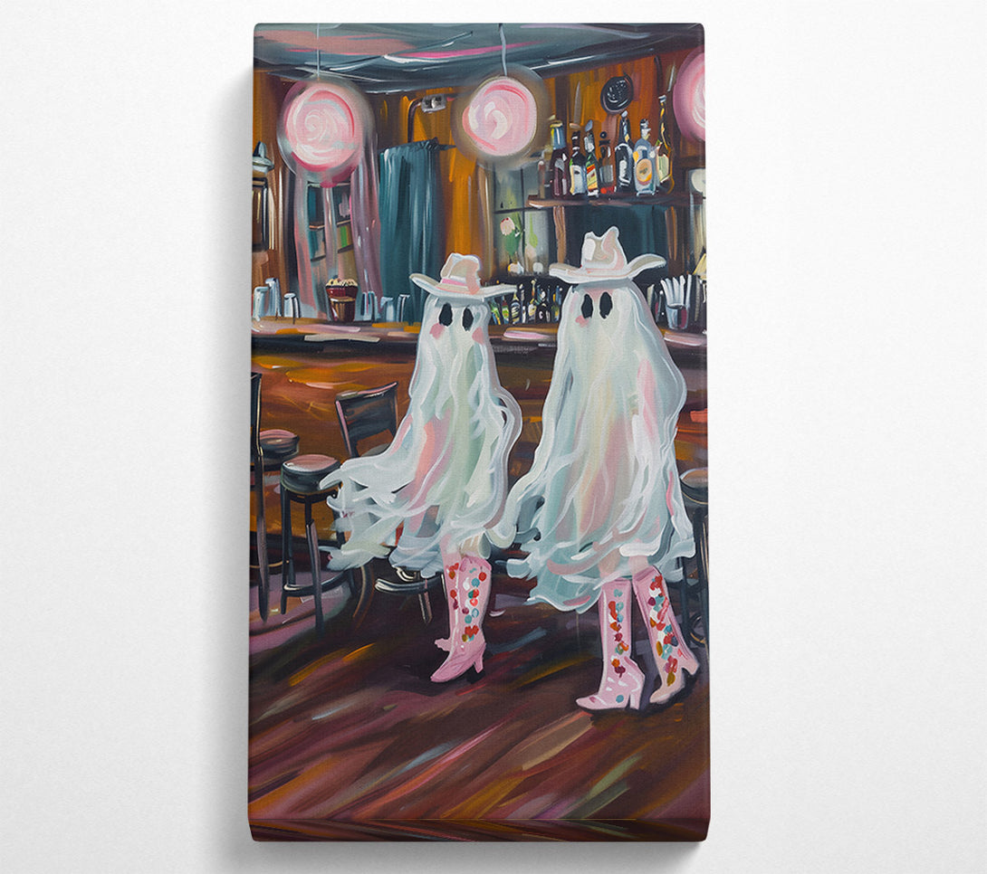 A Canvas Print of Pink Boots At The Bar Canvas Art