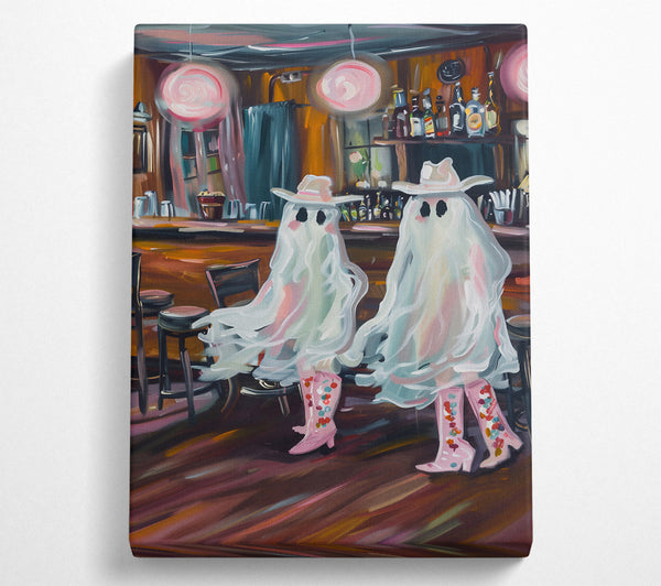  A Canvas Print of Pink Boots At The Bar Canvas Art
