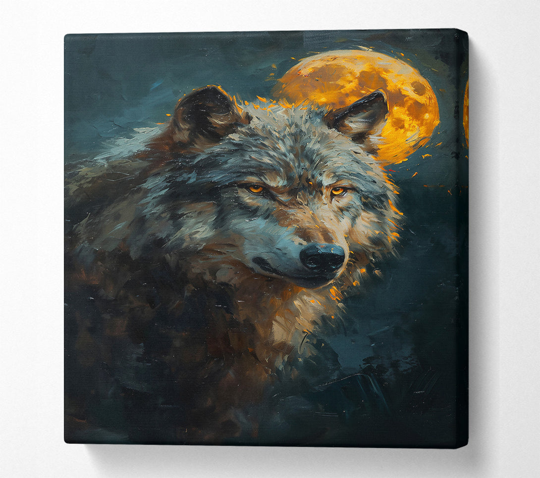  A Canvas Print of Golden Moon'S Gaze Canvas Print