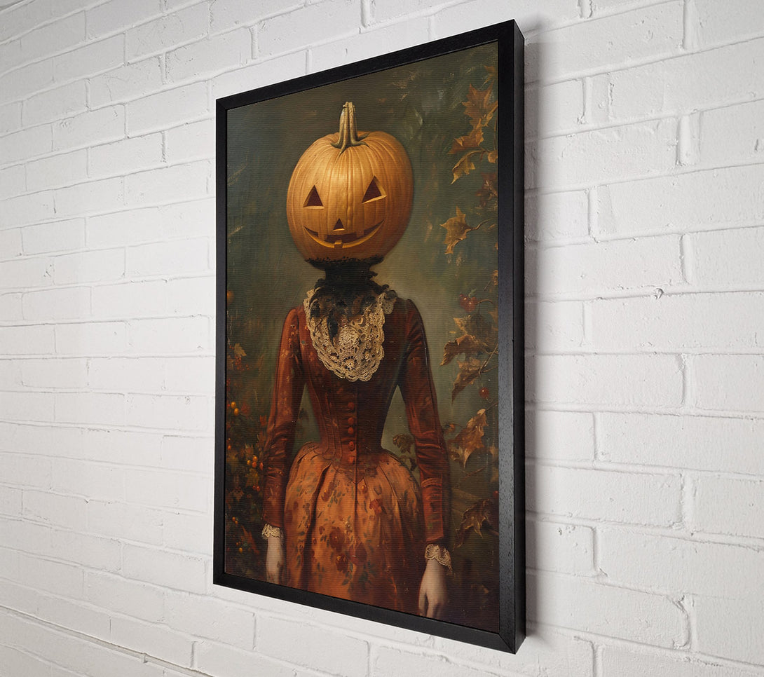  A Canvas Print of Autumnal Pumpkin Lady Canvas Wall Art