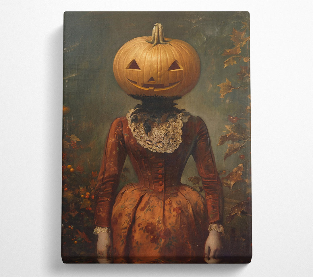  A Canvas Print of Autumnal Pumpkin Lady Canvas Wall Art