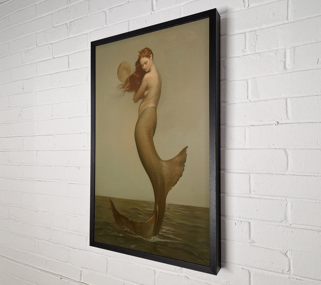  A Canvas Print of Golden Moon Mermaid Canvas Art