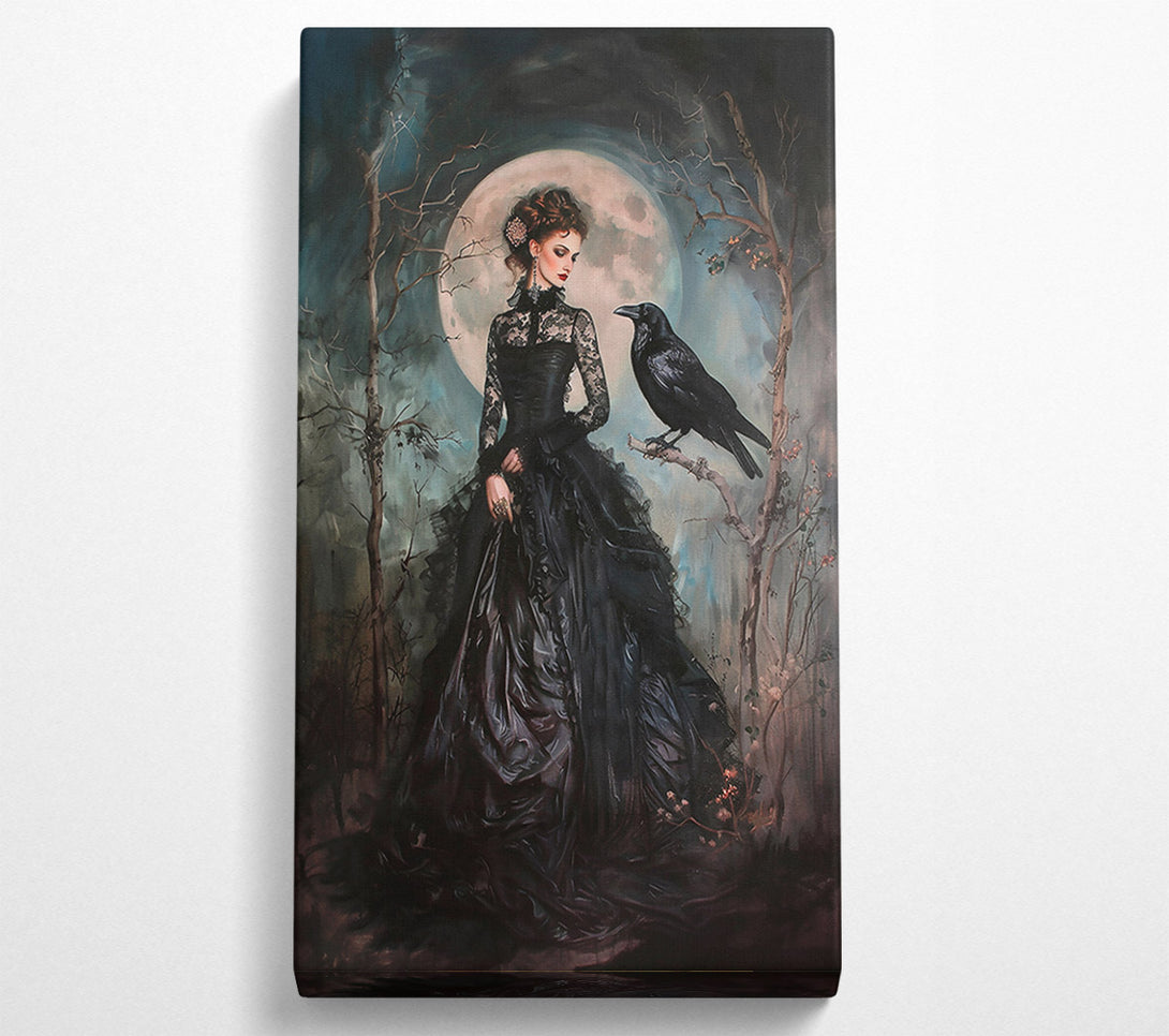  A Canvas Print of Black Moon'S Embrace Canvas Art