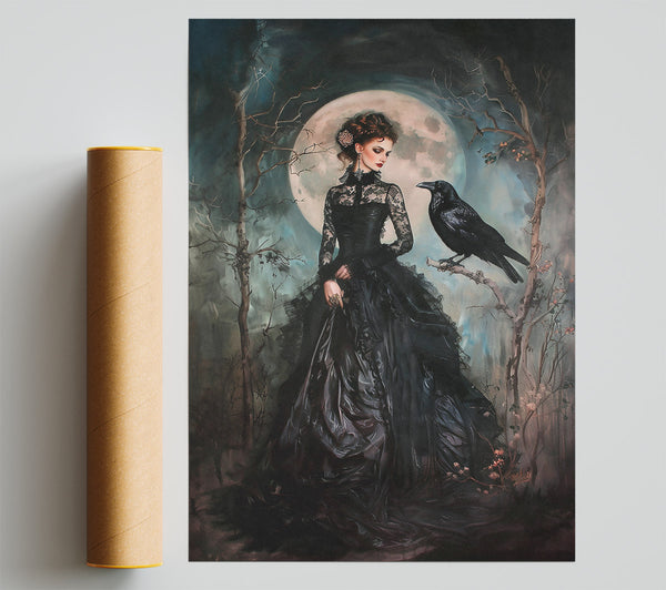 Black Moon'S Embrace Print