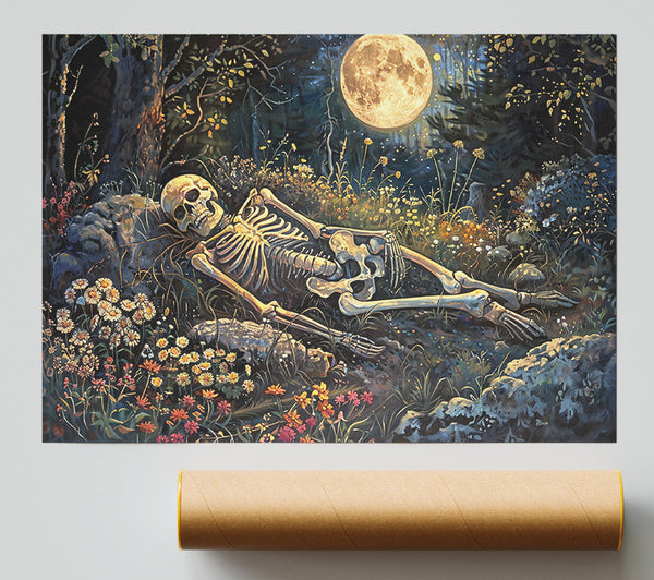 Golden Bones Moonlight Poster