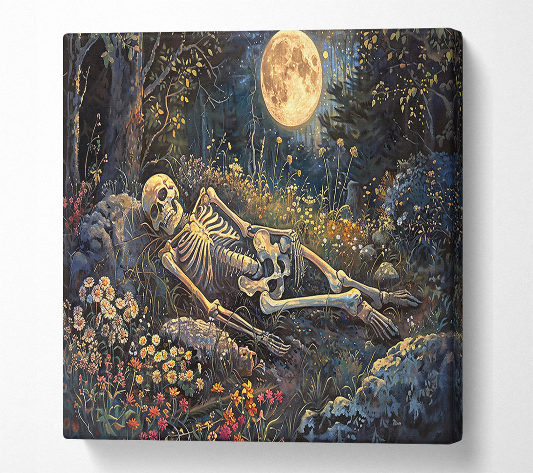  A Canvas Print of Golden Bones Moonlight Canvas Print