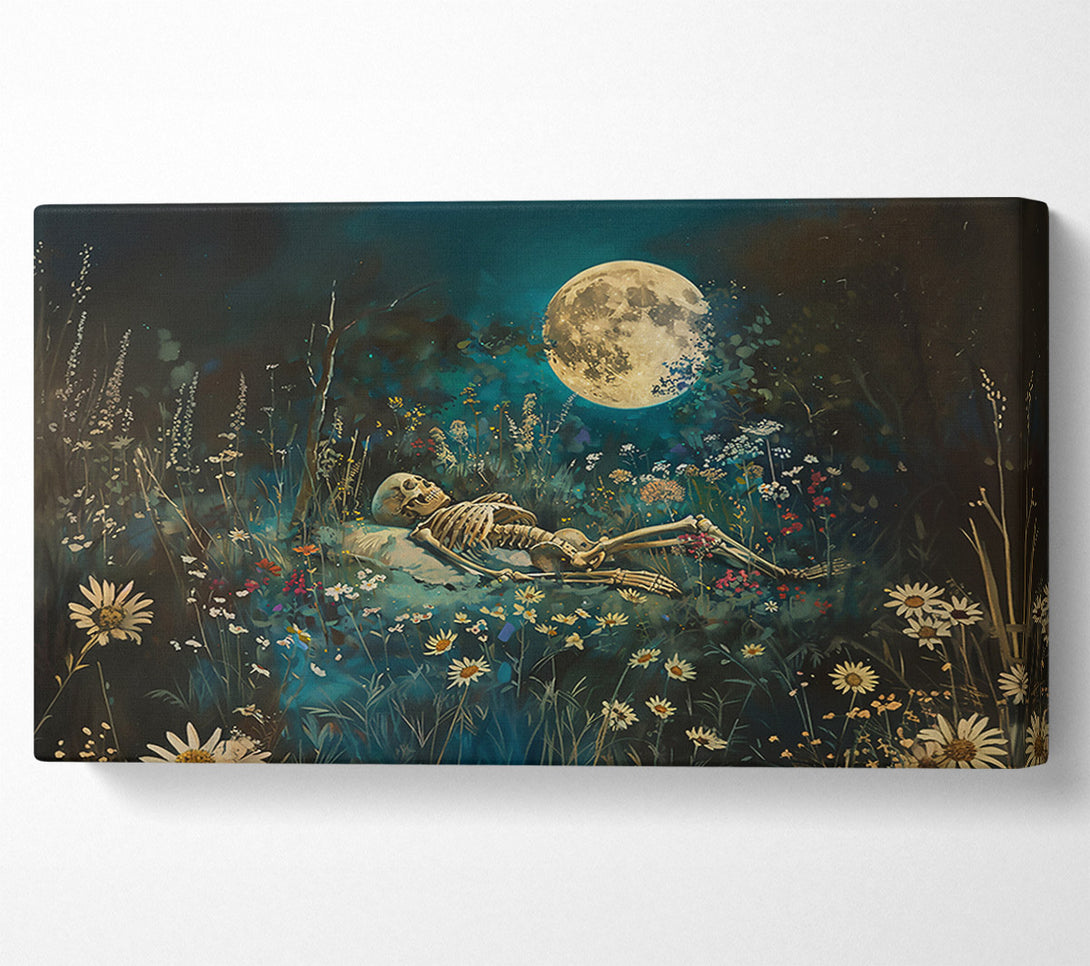  A Canvas Print of Moonlight In Teal Canvas Print