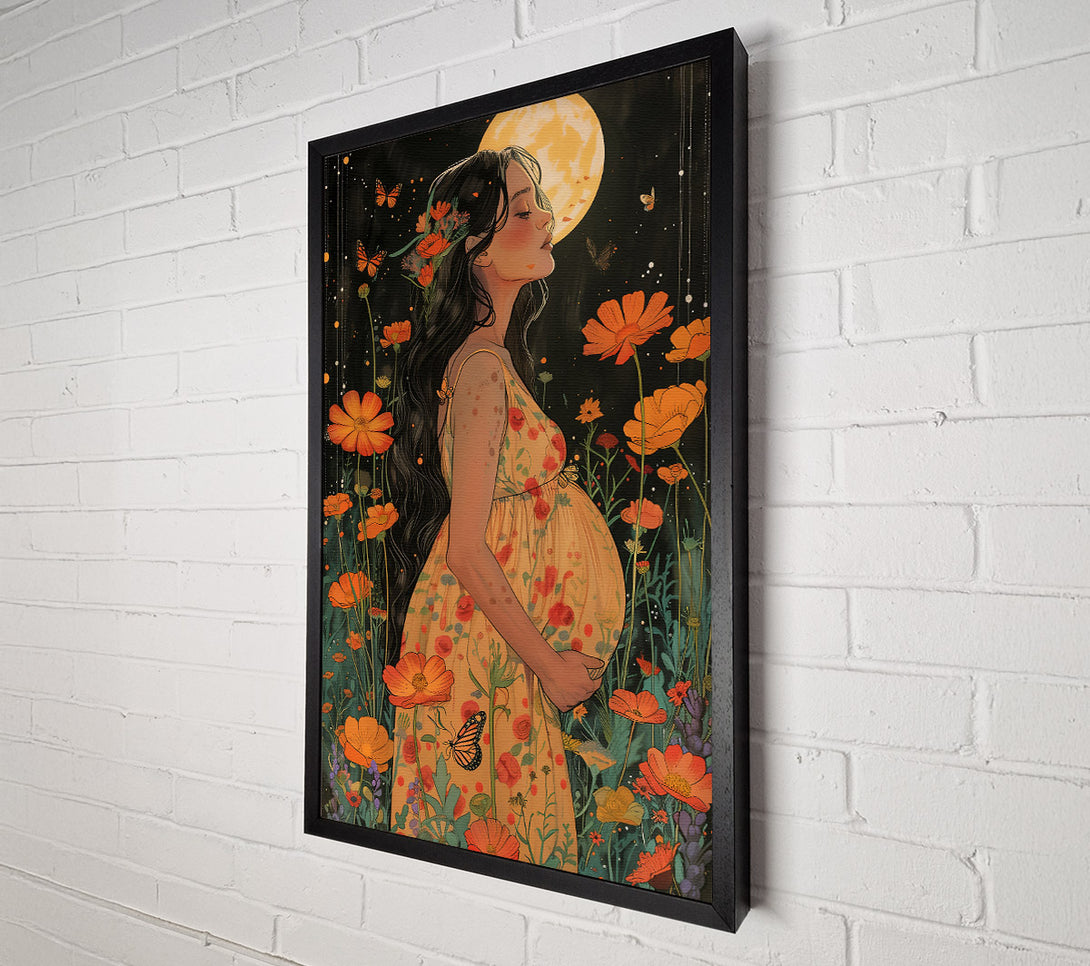  A Canvas Print of Golden Bloom Embrace Canvas Wall Art