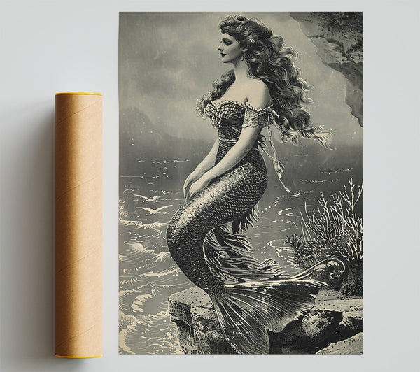 Silver-Scaled Siren Print