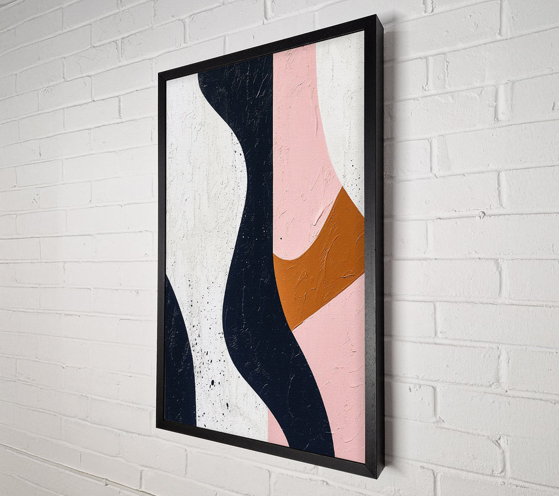  A Canvas Print of Blush Abstract Waves Canvas Art