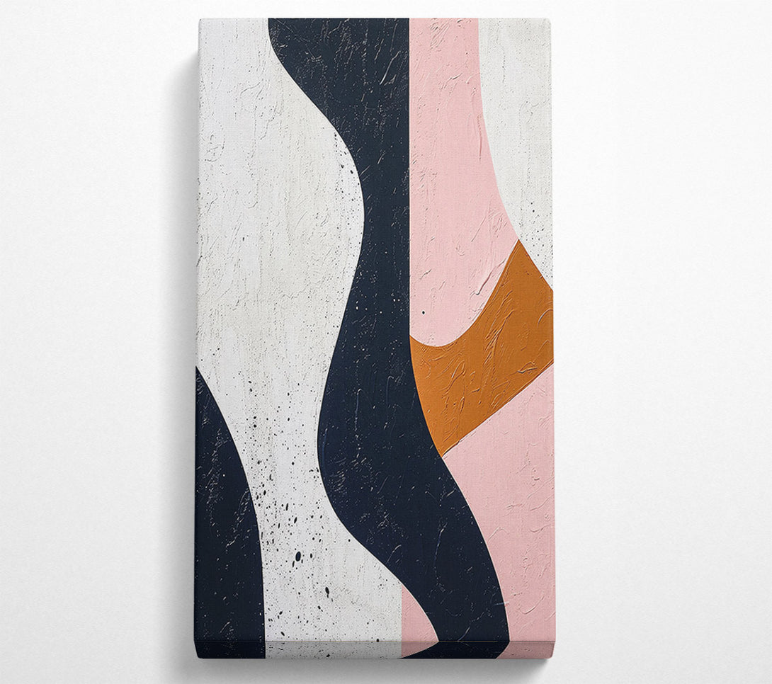  A Canvas Print of Blush Abstract Waves Canvas Art