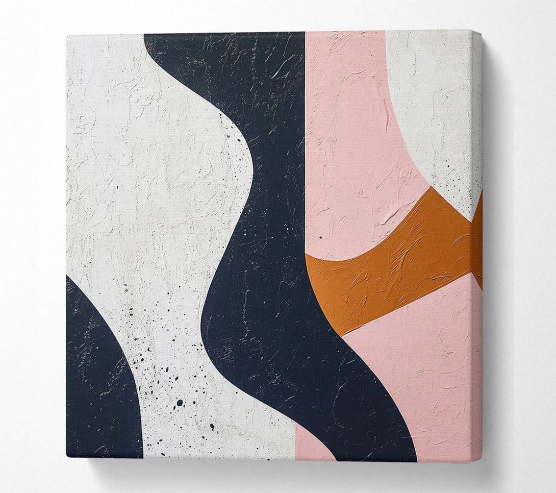  A Canvas Print of Blush Abstract Waves Canvas Art