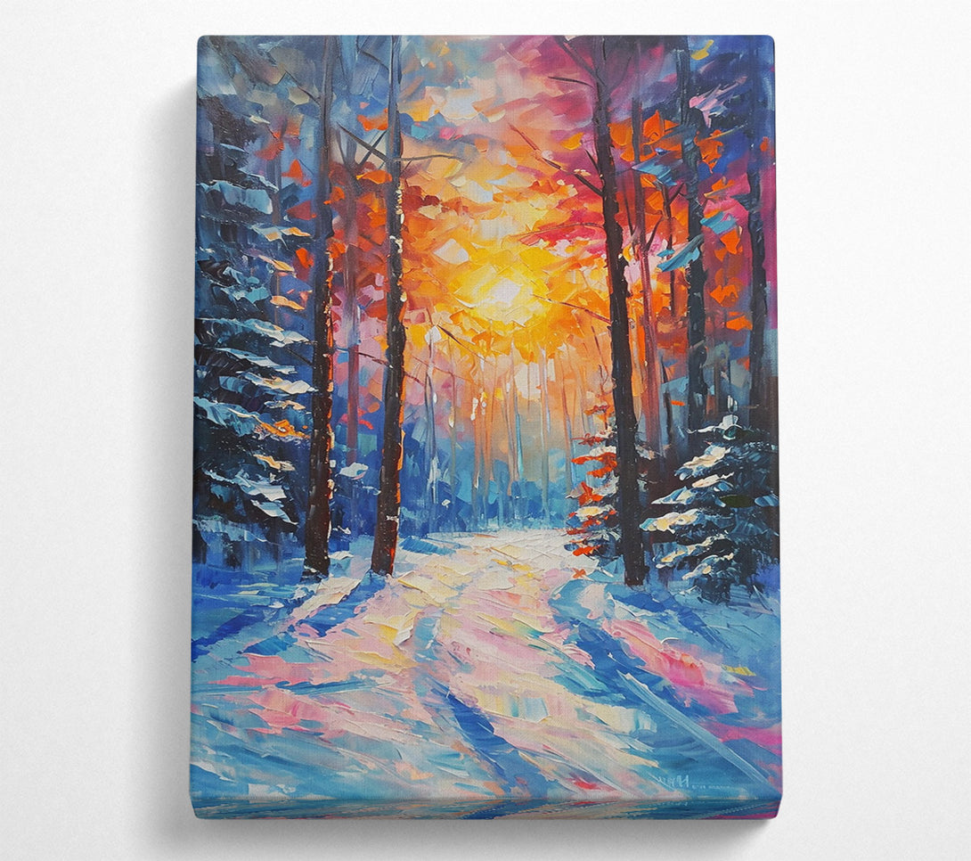  A Canvas Print of Blue Forest Path Canvas Art