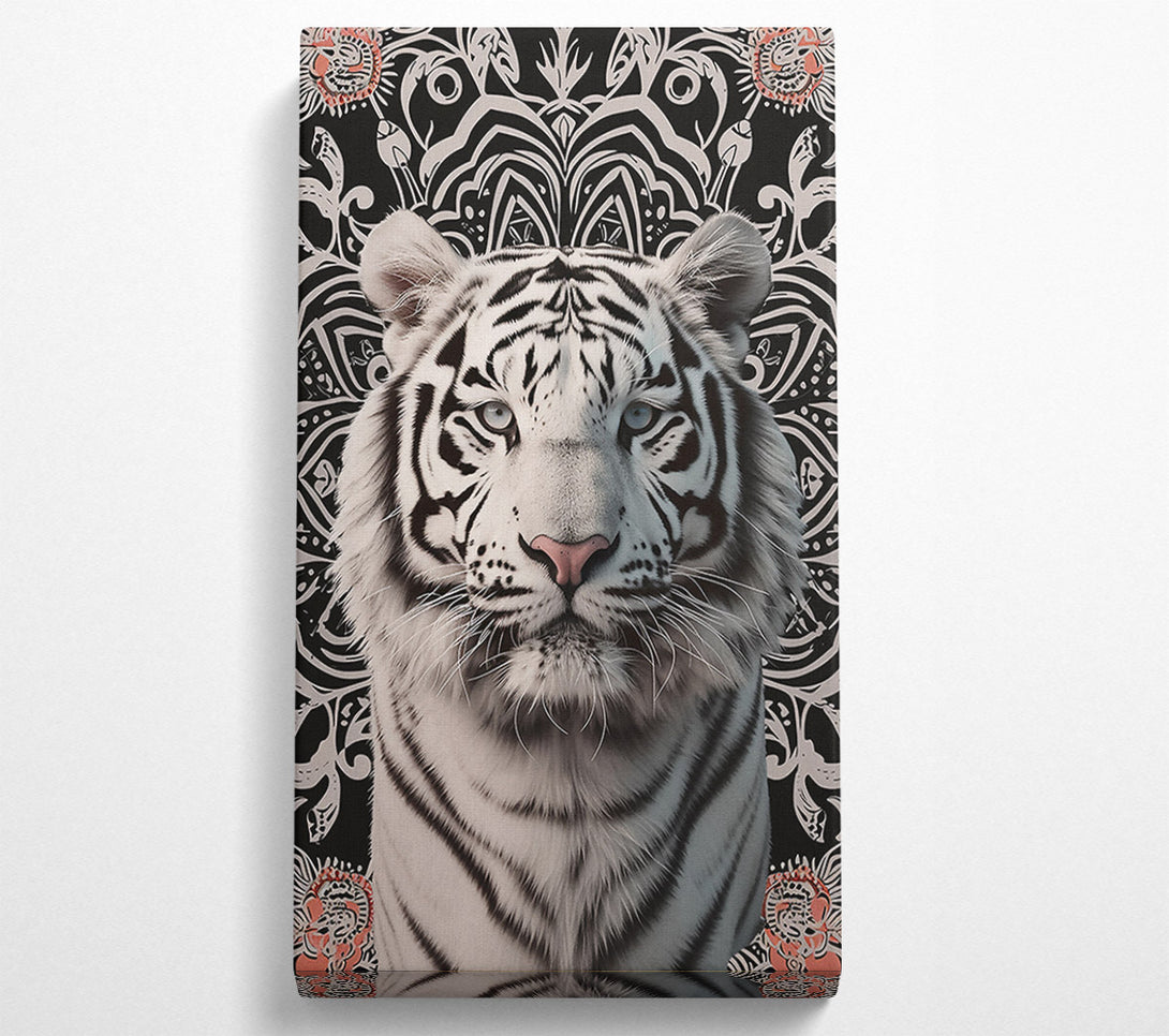  A Canvas Print of White Tiger Mandala Canvas Print