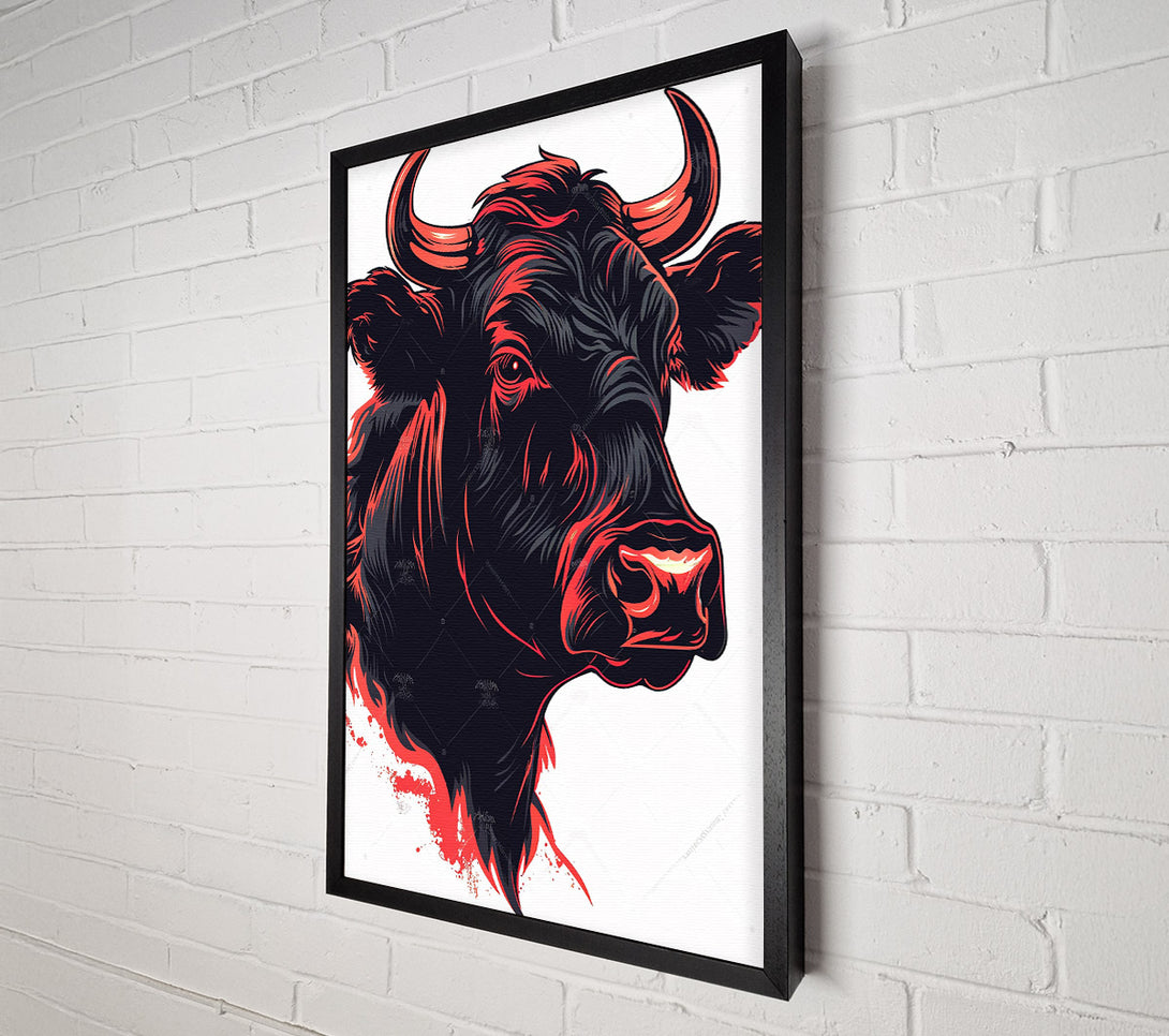  A Canvas Print of Crimson Bull'S Gaze Canvas Wall Art