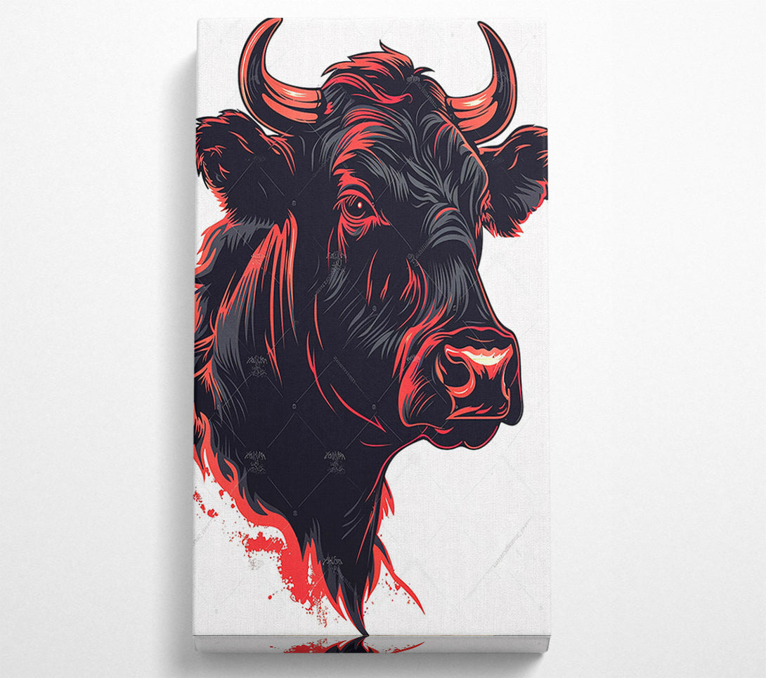  A Canvas Print of Crimson Bull'S Gaze Canvas Wall Art