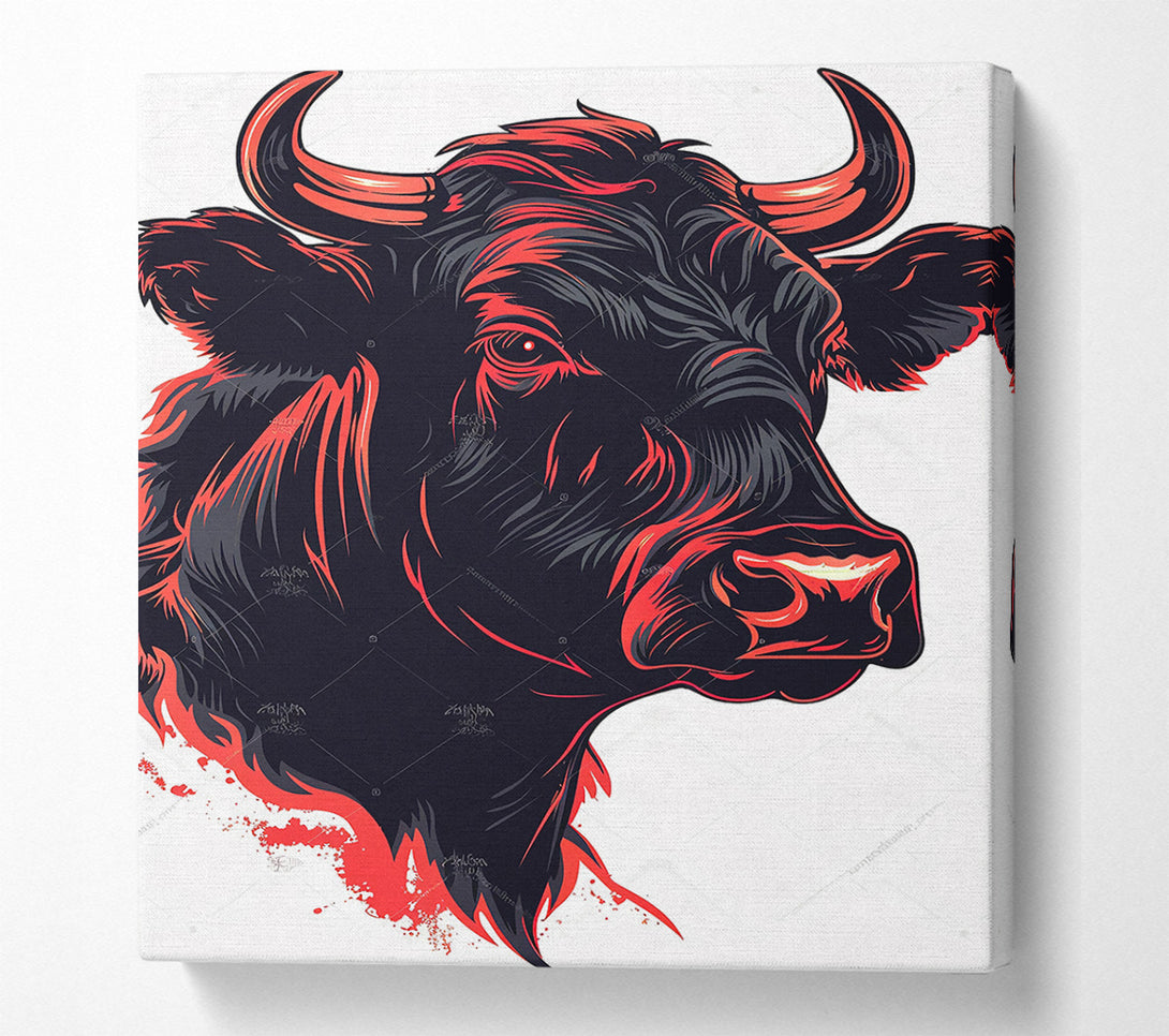  A Canvas Print of Crimson Bull'S Gaze Canvas Wall Art