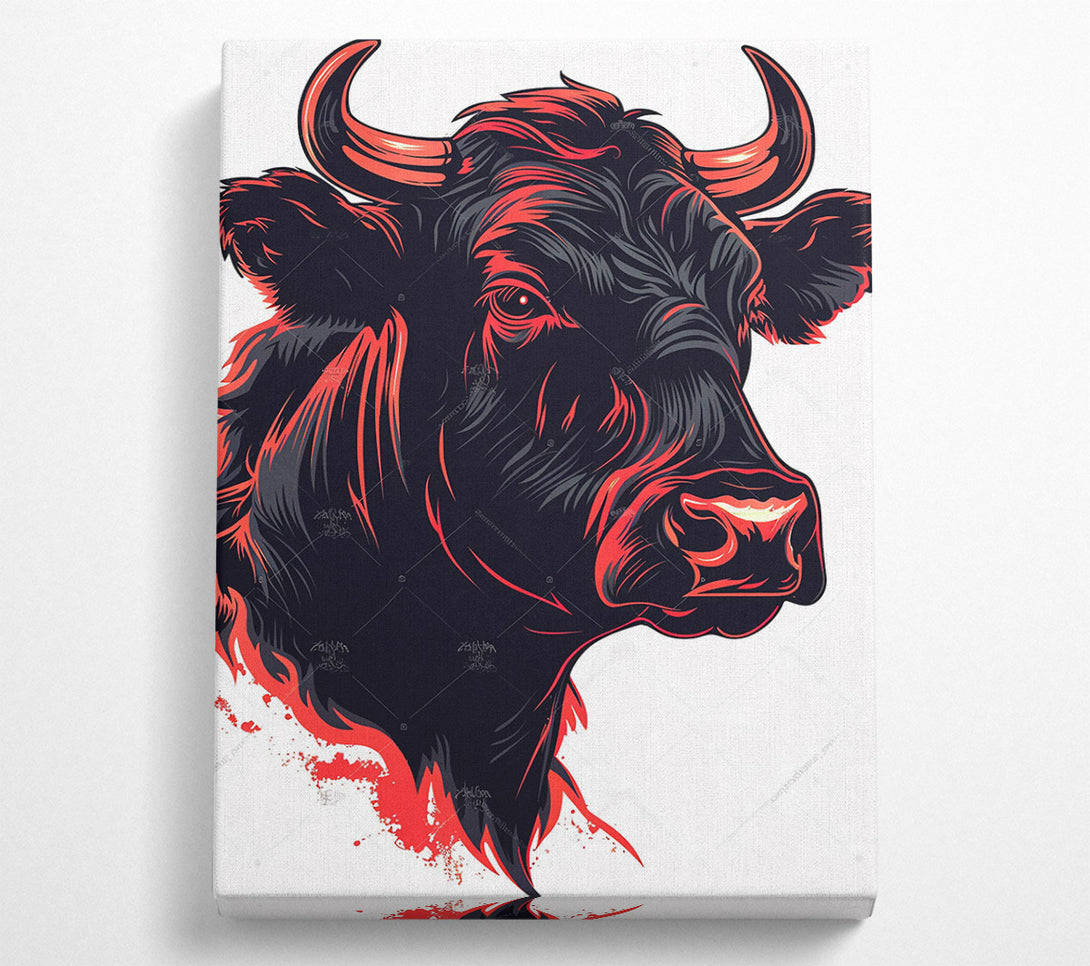  A Canvas Print of Crimson Bull'S Gaze Canvas Wall Art