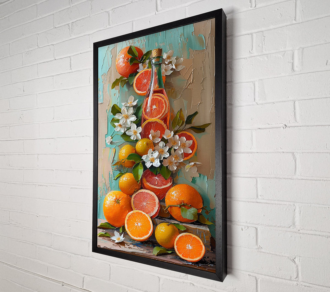  A Canvas Print of Orange Citrus Still Life Canvas Print