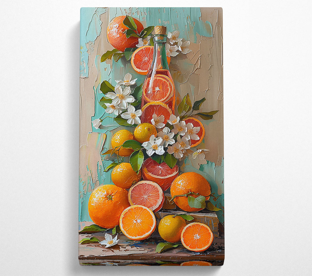  A Canvas Print of Orange Citrus Still Life Canvas Print
