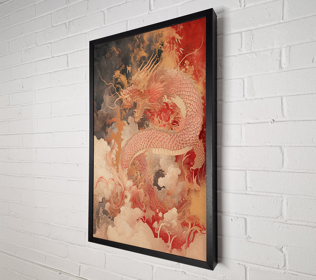  A Canvas Print of Crimson Dragon Ascendancy Canvas Art