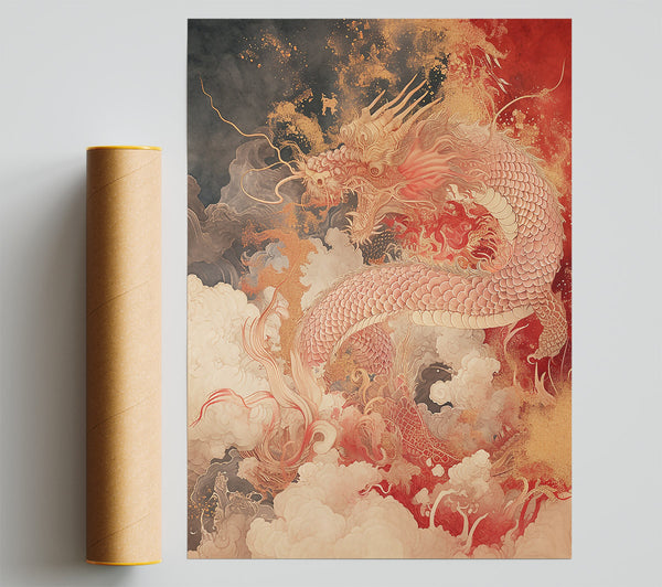 Crimson Dragon Ascendancy Giclee Print