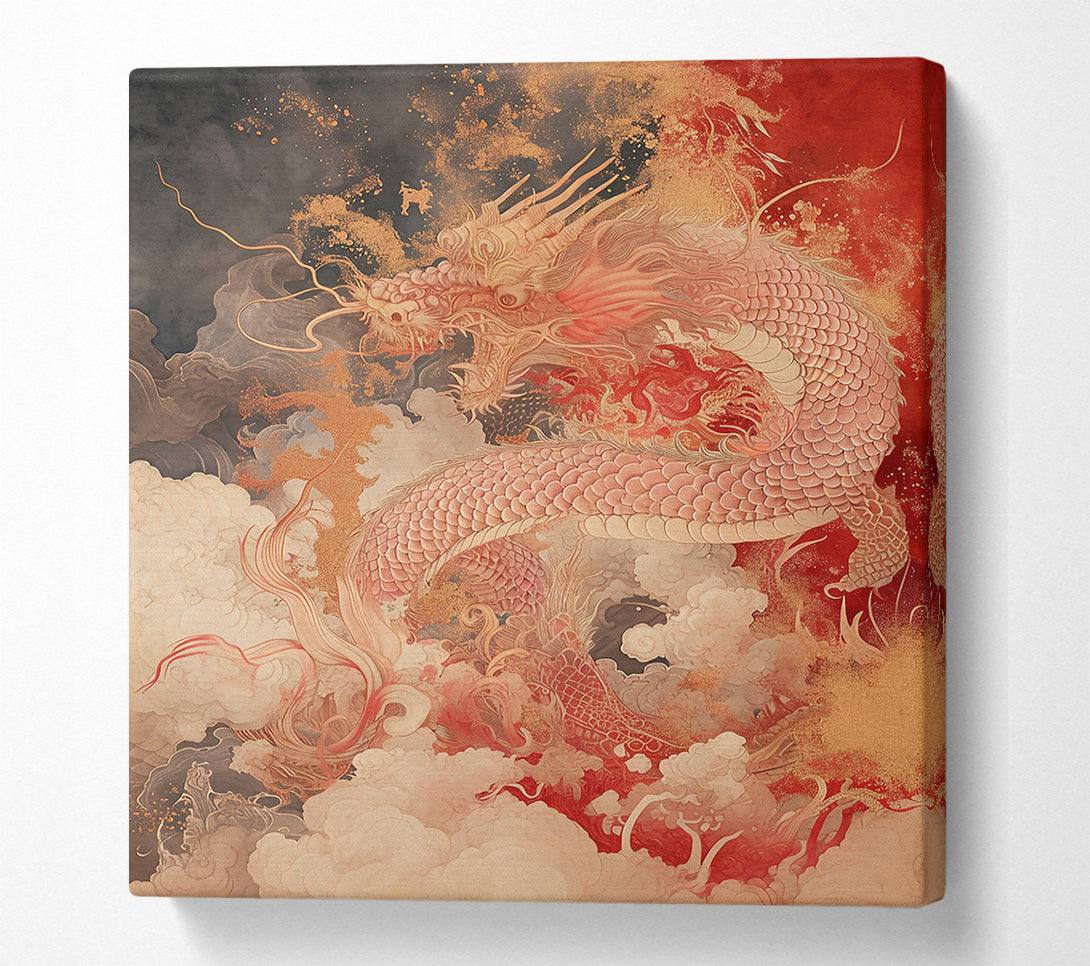  A Canvas Print of Crimson Dragon Ascendancy Canvas Art