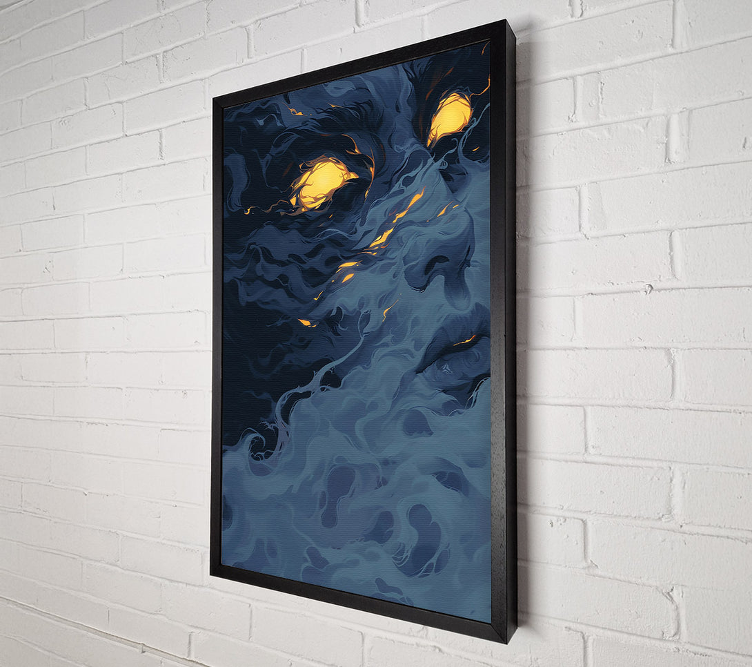  A Canvas Print of Azure Flame Gaze Canvas Print