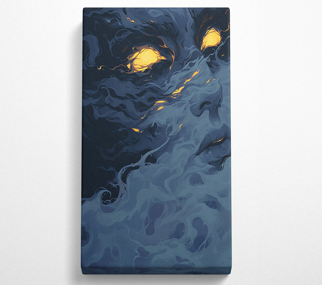  A Canvas Print of Azure Flame Gaze Canvas Print