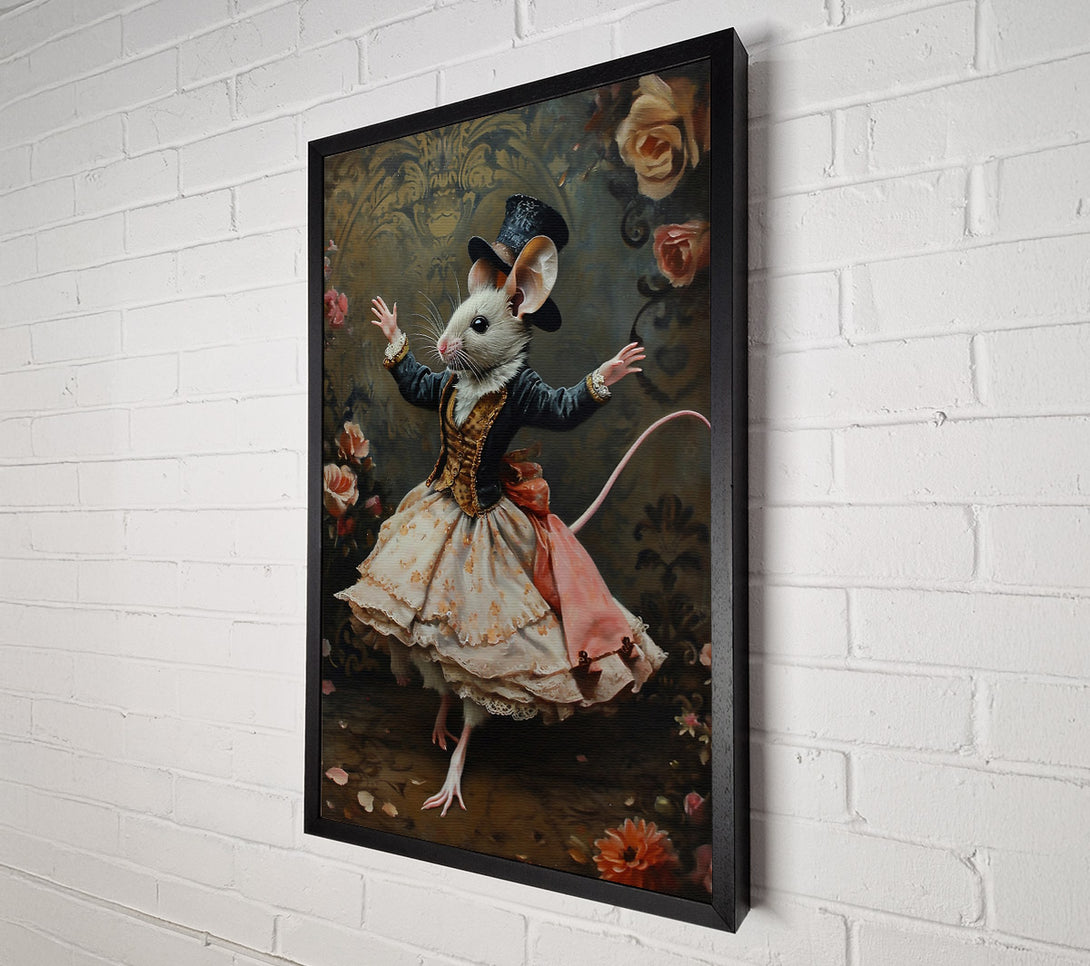  A Canvas Print of Pink Dancing Mouse Canvas Wall Art