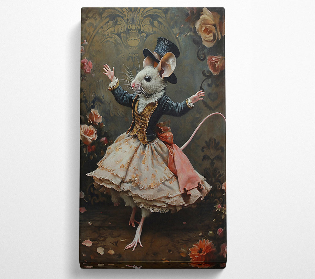  A Canvas Print of Pink Dancing Mouse Canvas Wall Art