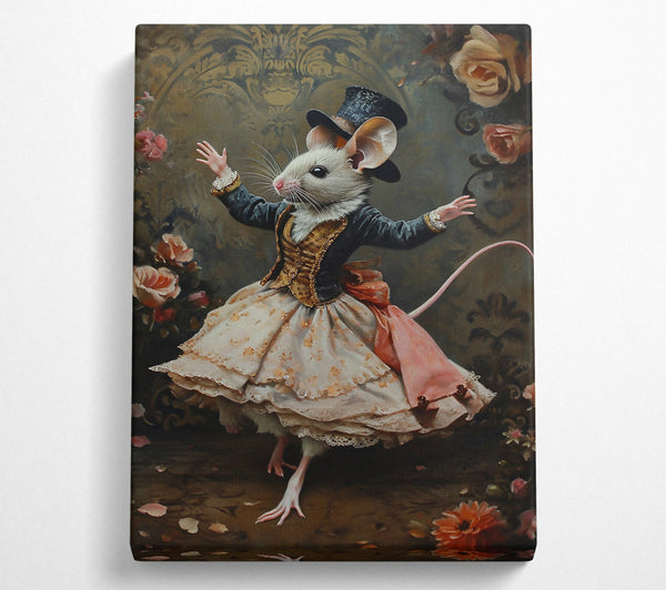  A Canvas Print of Pink Dancing Mouse Canvas Wall Art