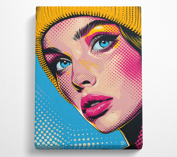  A Canvas Print of Pink Pop Art Gaze Canvas Print