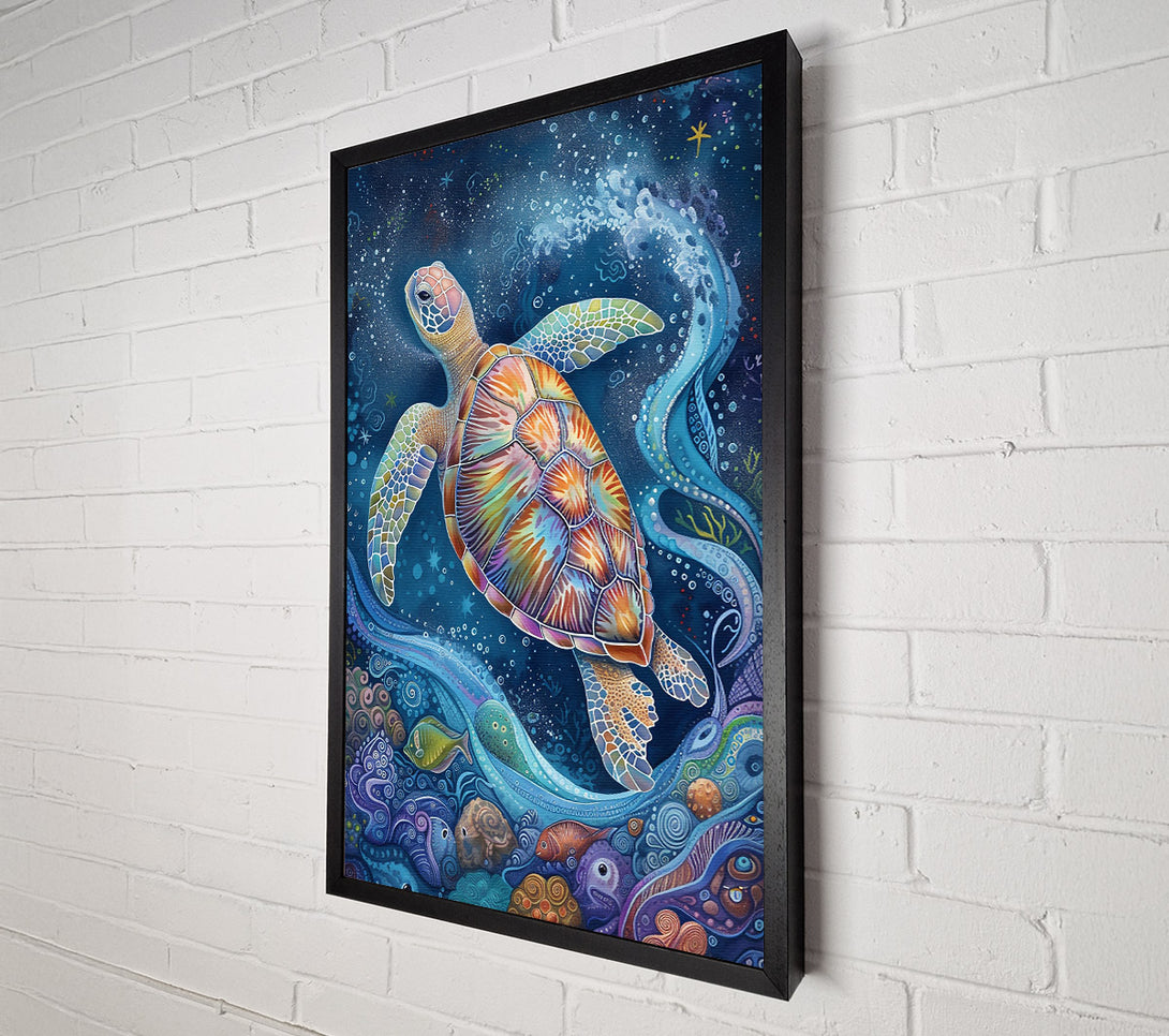  A Canvas Print of Azure Turtle Dreams Canvas Art
