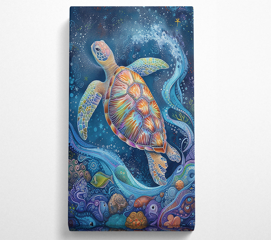  A Canvas Print of Azure Turtle Dreams Canvas Art
