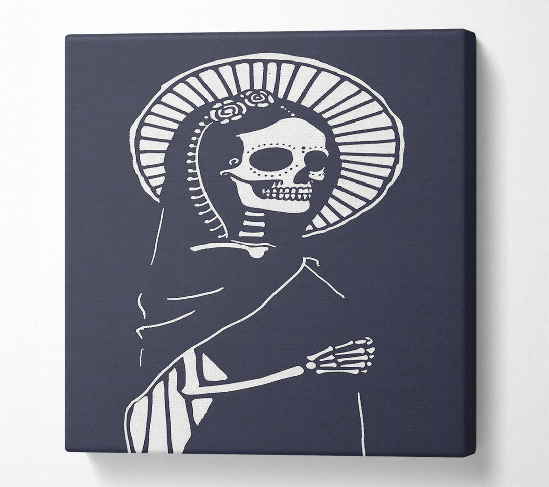  A Canvas Print of Navy Blue Holy Bones Canvas Wall Art