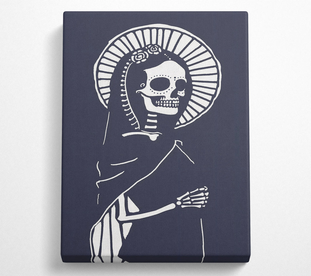  A Canvas Print of Navy Blue Holy Bones Canvas Wall Art